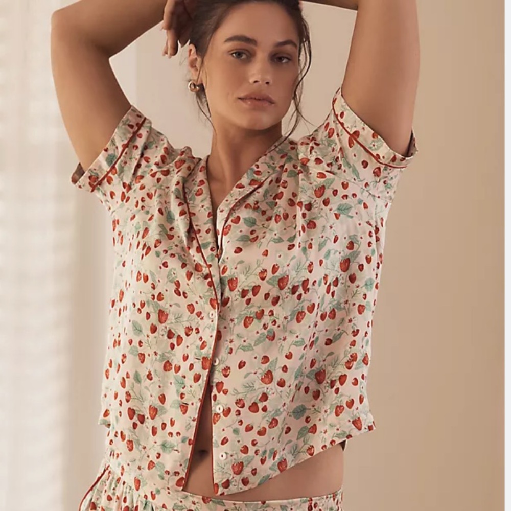 Brand new silky pajama top only
